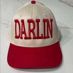 DARLIN Red and Cream EMBROIDERED Hat